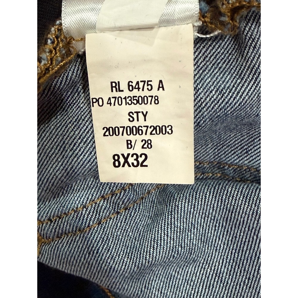 Lauren Ralph Lauren Straight Leg Raw Hem Jeans Dark Wash Blue Womens Size 8 - Picture 8 of 12